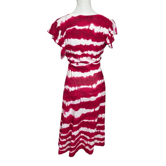 Love Moschino Tie Dye Knit Dress Women’s Size 4 Logo Midi Sheath Fit - Picture 4 of 7